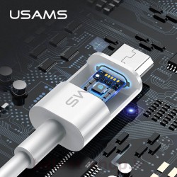 کابل شارژ و داده یوسمز مدل U23 نوع Micro دارای آی سی هوشمند برای حفاظت از گوشی و باتری در هنگام شارژ