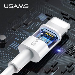 کابل شارژ و داده یوسمز مدل U23 نوع Lightning دارای آی سی هوشمند برای حفاظت از گوشی و باتری در هنگام شارژ