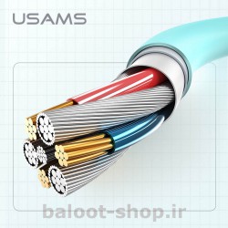 کابل شارژ و داده یوسمز مدل US-SJ245 نوع Lightning ساخته شده از مواد با کیفیت با کارایی بالا در شارژ و انتقال اطلاعات