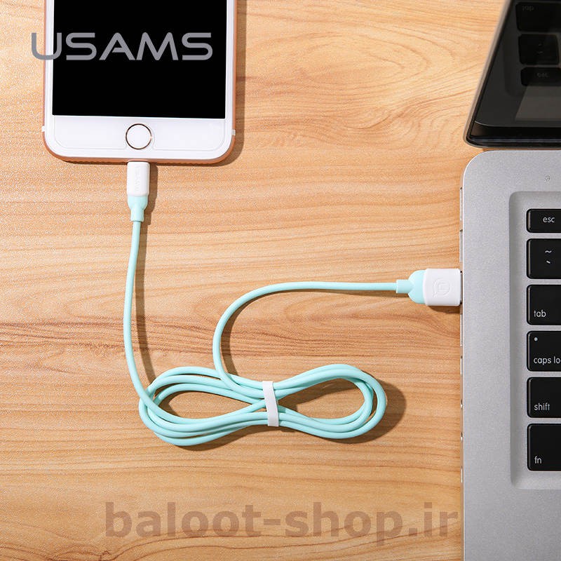 کابل شارژ و داده یوسمز مدل US-SJ245 نوع Lightning مخصوص محصولات اپل با قابلیت فست شارژ و انتقال اطلاعات با سرعت بالا