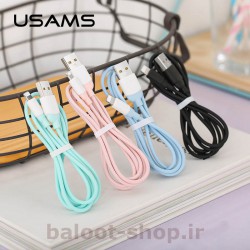 کابل شارژ و داده یوسمز مدل US-SJ245 نوع Lightning در رنگ‌های متنوع و شاد
