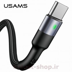 کابل شارژ و داده یوسمز مدل U26 نوع Type-C دارای سوکت‌های با بدنه فلزی