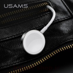 شارژر بی‌سیم رومیزی یوسمز مدل us-cc063 با خروجی 2 وات مناسب شارژ اپل واچ S1 تا S4، کوچک و ظریف و قابل حمل